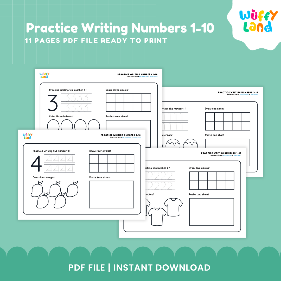 Practice Writing Numbers 1-10