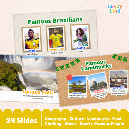 Brazil Country Study Kid Friendly Geography & Culture PDF Slides