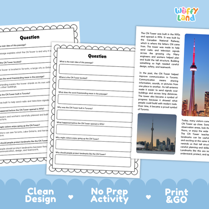 CN Tower Landmark Reading Passage and Comprehension Questions