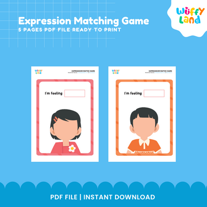Game Mencocokkan Ekspresi Wajah - Aktivitas Emosi untuk Prasekolah &amp; TK - SEL yang Dapat Dicetak