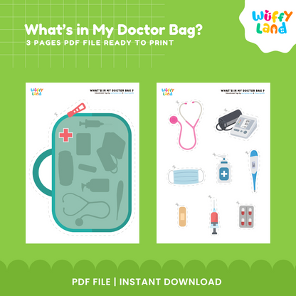 Apa Isi Tas Dokter Saya? Permainan Peran Cetak - Permainan Drama Prasekolah &amp; TK