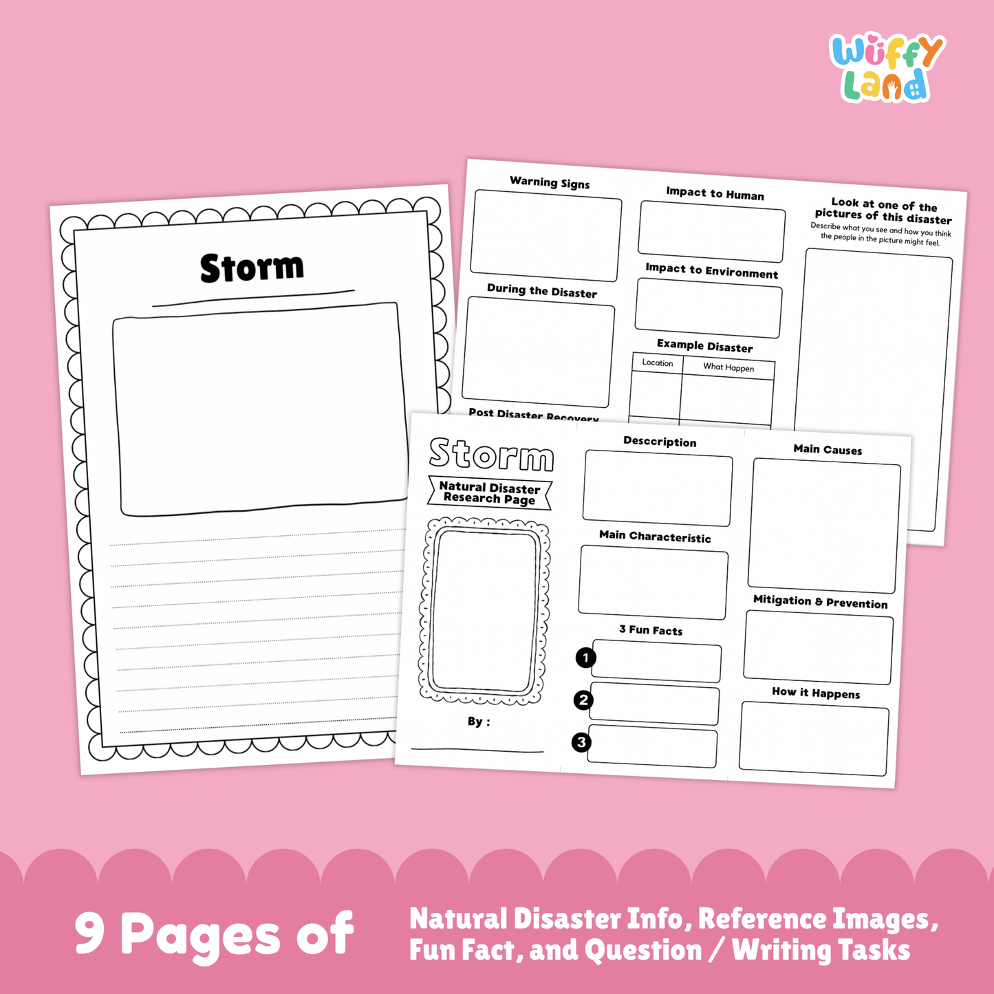 Storm Natural Disaster Research Project | Earth Science Worksheets