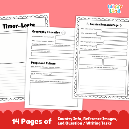 Timor-Leste Country Study | East Timor Geography Research Project & Worksheets