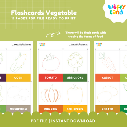 Flash cards Vegetable