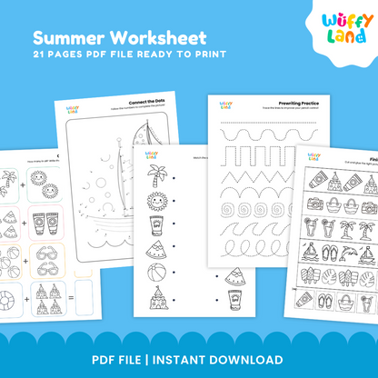 Summer Activity Worksheets - Printable Fun for Preschool & Kindergarten