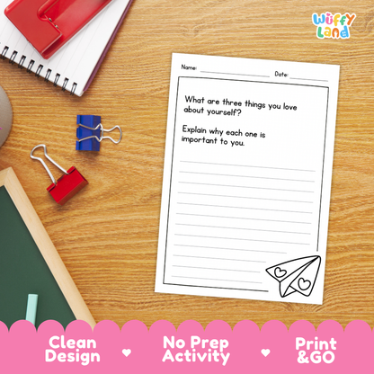 Valentine's Day Long Writing Prompts Worksheets
