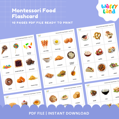 Montessori Food Flashcard