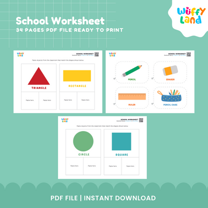 Back to School Worksheets for Kids - Educational Activities