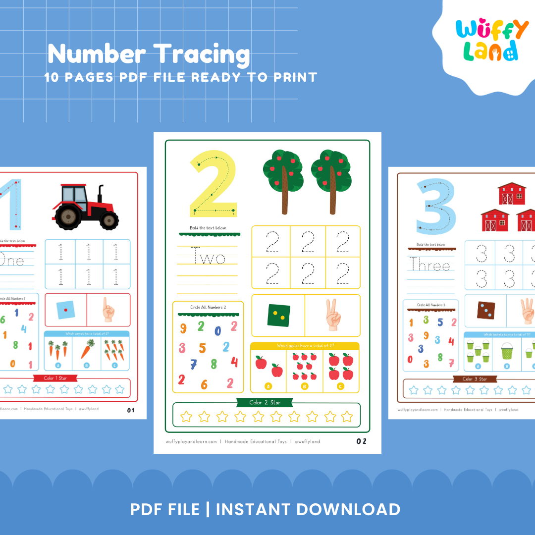 Number Tracing Worksheets for Kids - Fun & Engaging Learning Printables!