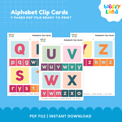 Alphabet Clip Cards