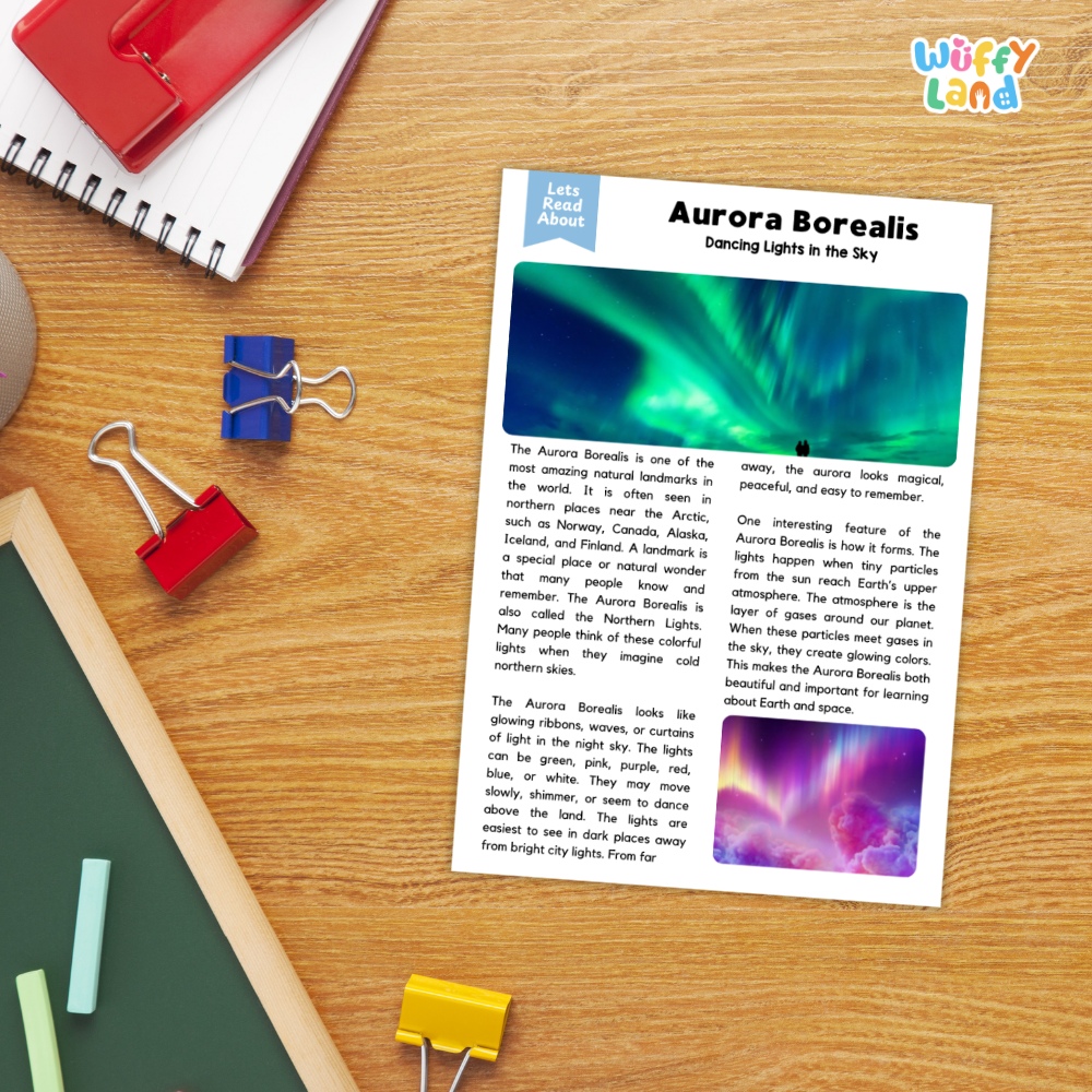 Aurora Borealis Landmark Reading Passage and Comprehension Questions