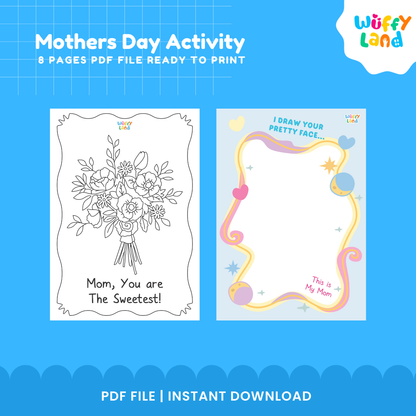 Buku Aktivitas Hari Ibu untuk Anak-anak - Semua Tentang Ibu, Halaman Mewarnai, Sertifikat Penghargaan &amp; Lainnya!