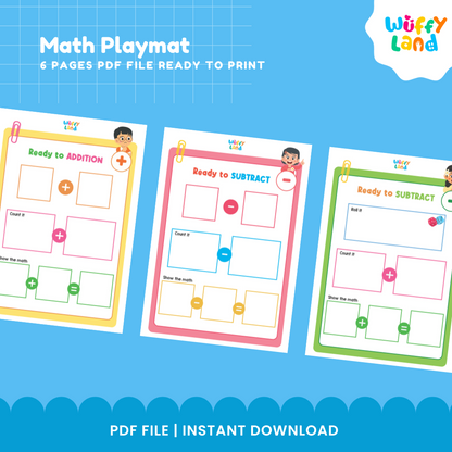 Math Playmat for Kids – Hands-On Math Activities - Addition, Subtraction, &amp; Comparison