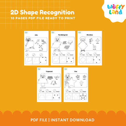 2D Shape Recognition Activities – Fun Printable Worksheets for Kids