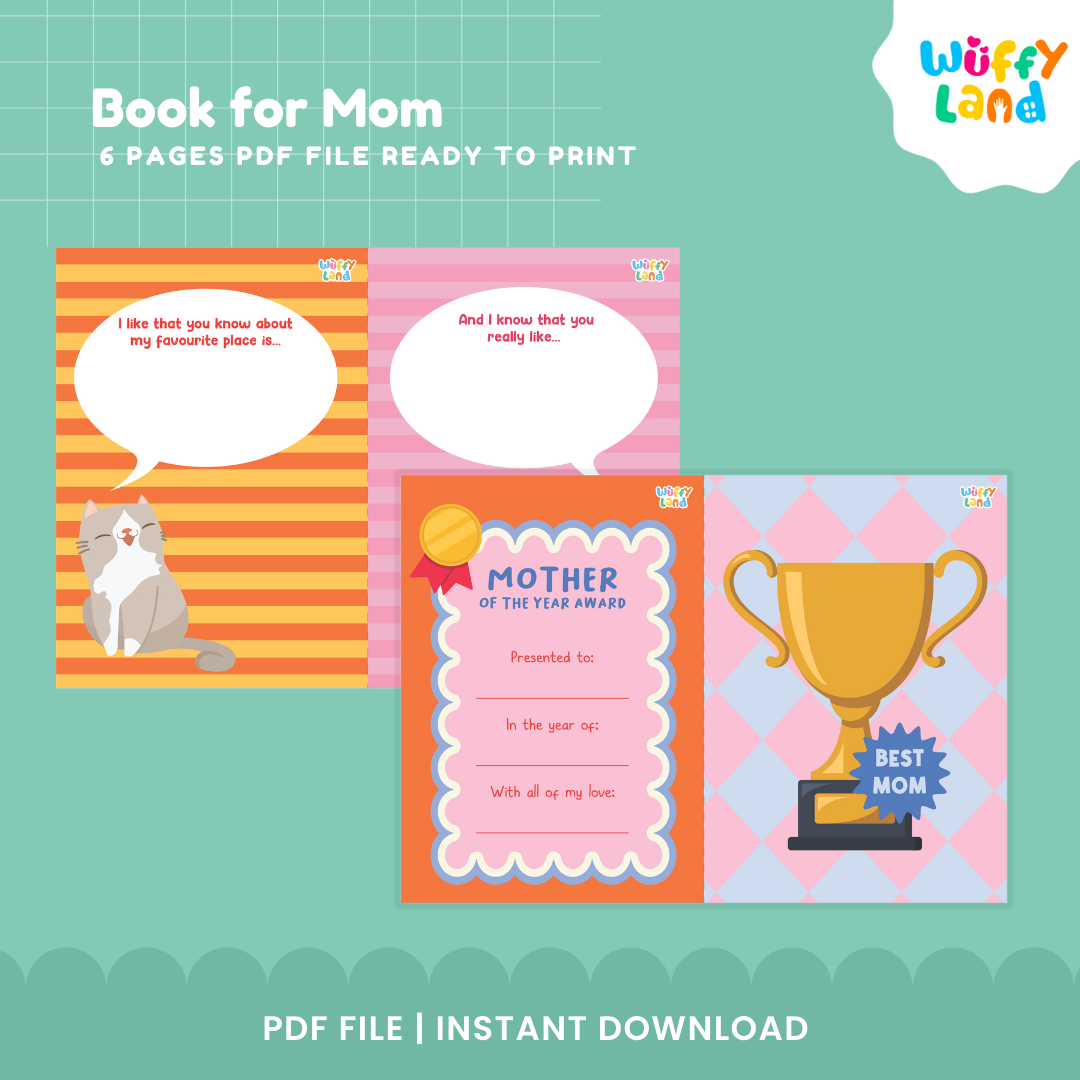 Book for Mom - Mother's Day Gift Printable - Keepsake Craft for Kids