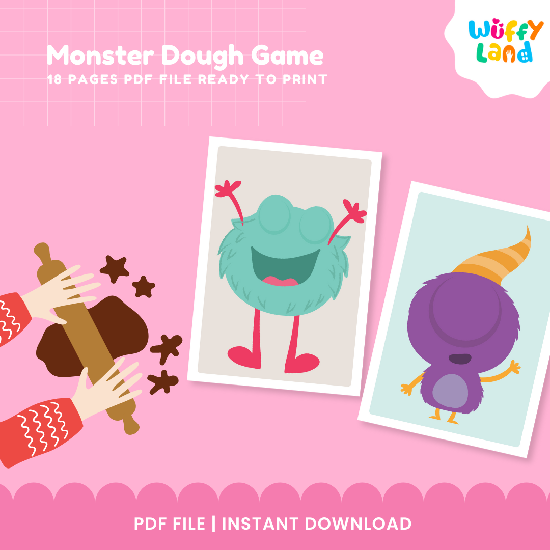 Aktivitas Tikar Playdough Monster - Permainan Adonan Motorik Halus untuk Anak
