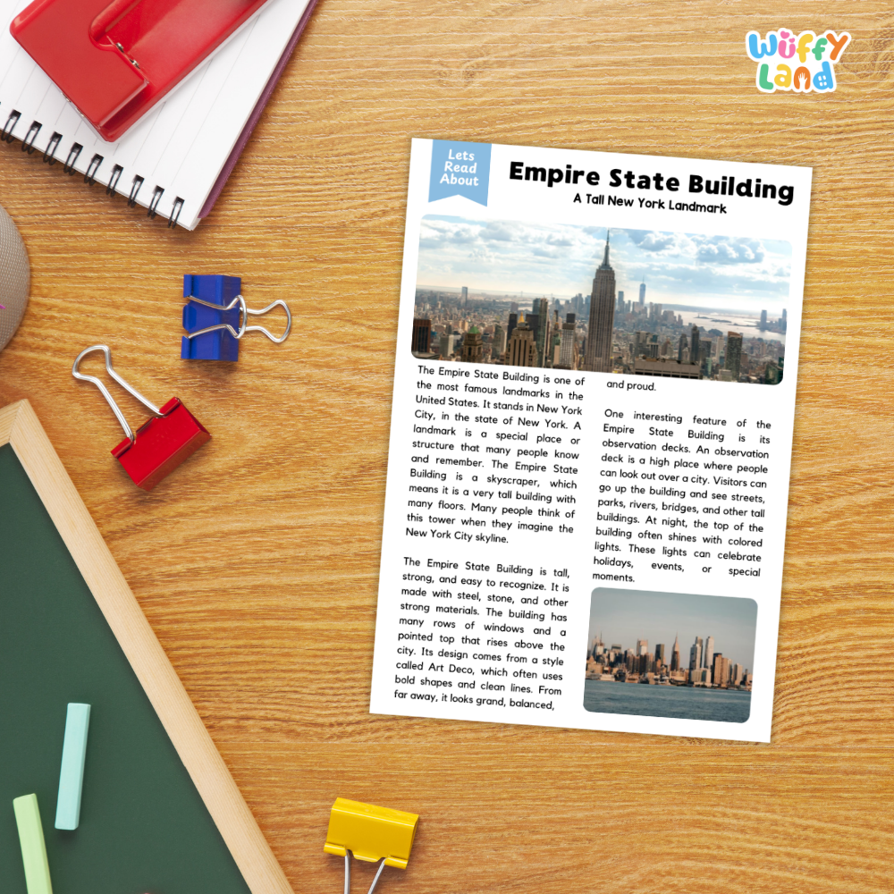 Empire State Building Landmark Reading Passage and Comprehension Questions