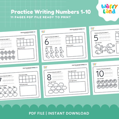 Practice Writing Numbers 1-10