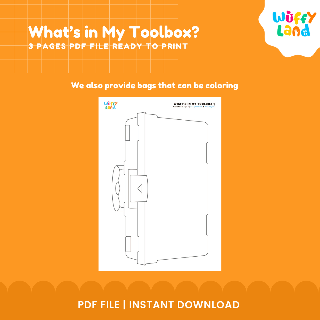 What’s in My Toolbox? Printable Matching & Coloring Activity