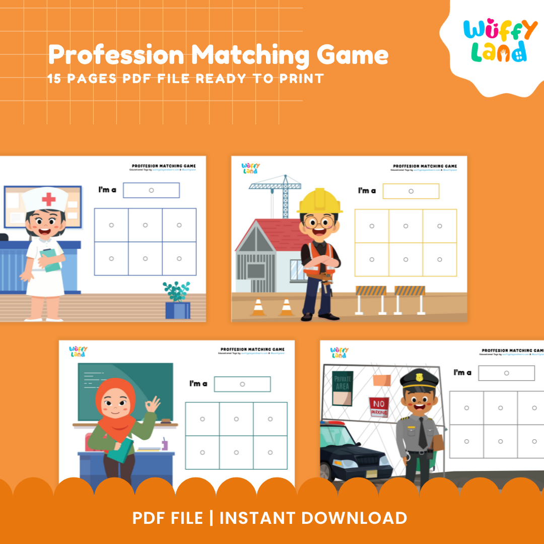 Profession Matching Game - Fun Printable Activity for Kids