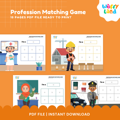 Profession Matching Game - Fun Printable Activity for Kids