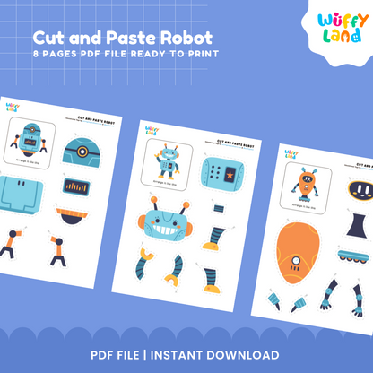 Membuat Robot Potong dan Tempel - Aktivitas Robot yang Dapat Dicetak untuk Anak-Anak