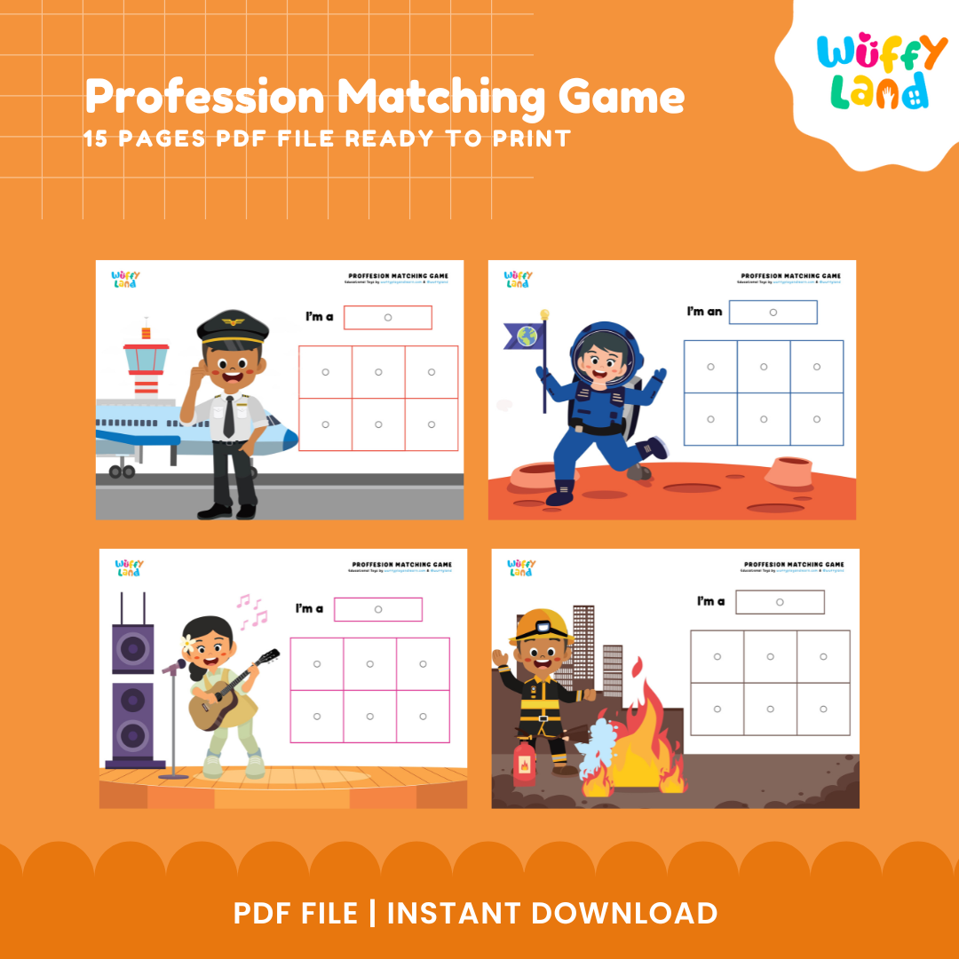 Profession Matching Game - Fun Printable Activity for Kids