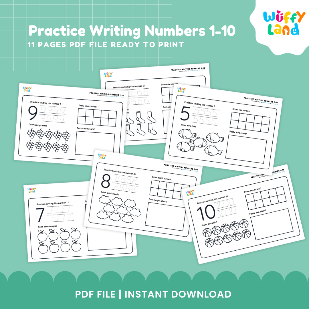 Practice Writing Numbers 1-10