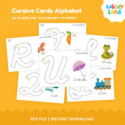 Cursive Cards Alphabet