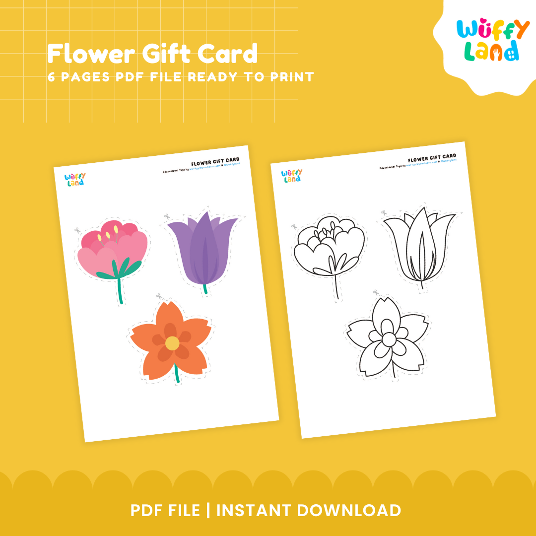 Flower Gift Card Craft - Mother’s Day & Spring Printable Activity for Kids