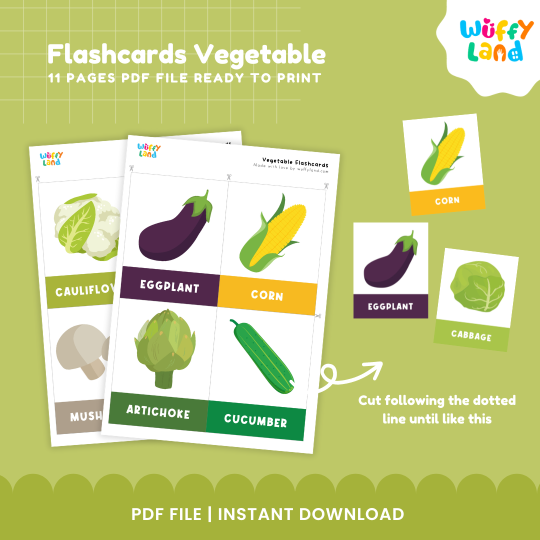 Flash cards Vegetable