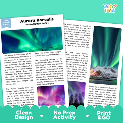 Aurora Borealis Landmark Reading Passage and Comprehension Questions