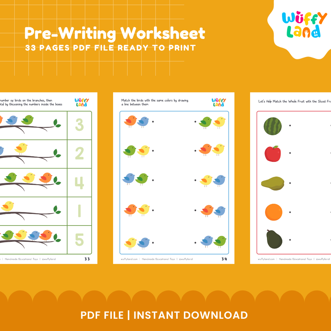 Pre-Writing Worksheets for Preschoolers - Educational Tracing Activities - Early Learning Printable