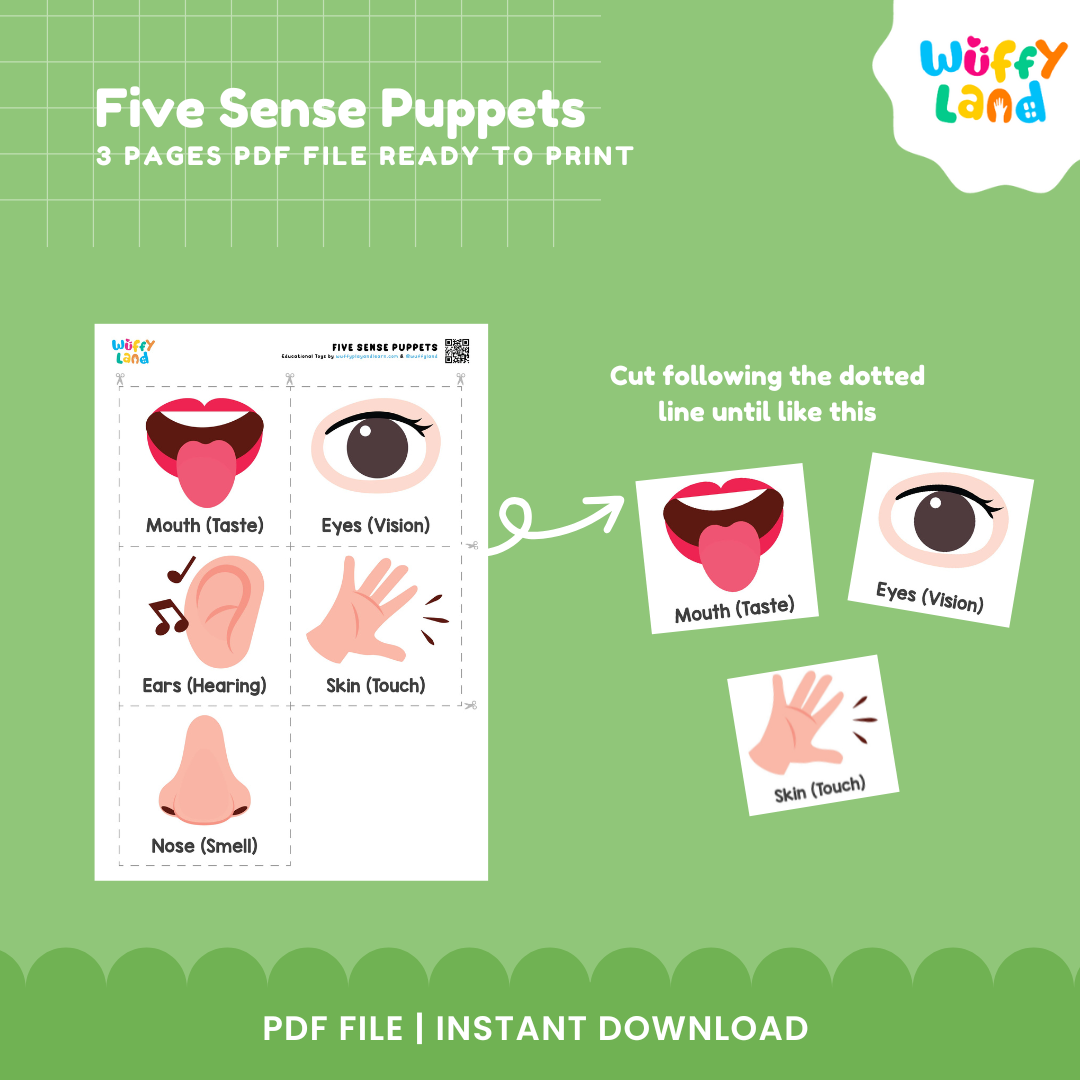 Five Sense Puppets – Fun Educational Printable for Kids!