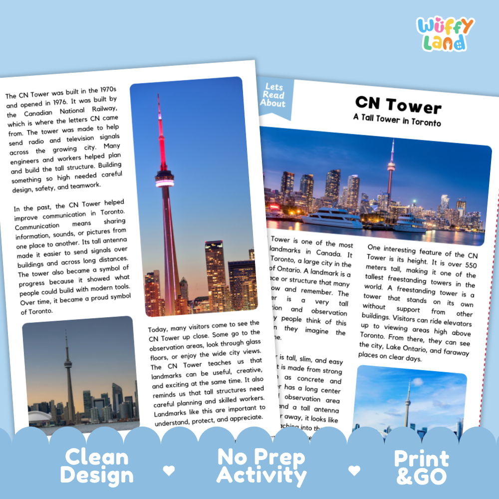 CN Tower Landmark Reading Passage and Comprehension Questions