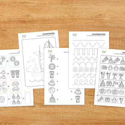 Summer Activity Worksheets - Printable Fun for Preschool & Kindergarten