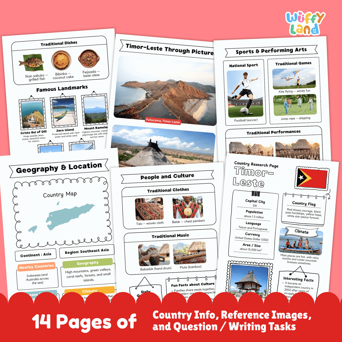 Timor-Leste Country Study | East Timor Geography Research Project & Worksheets