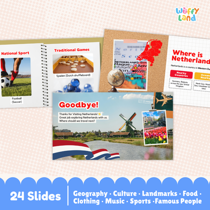 Netherlands Country Study Kid Friendly Geography & Culture PDF Slides