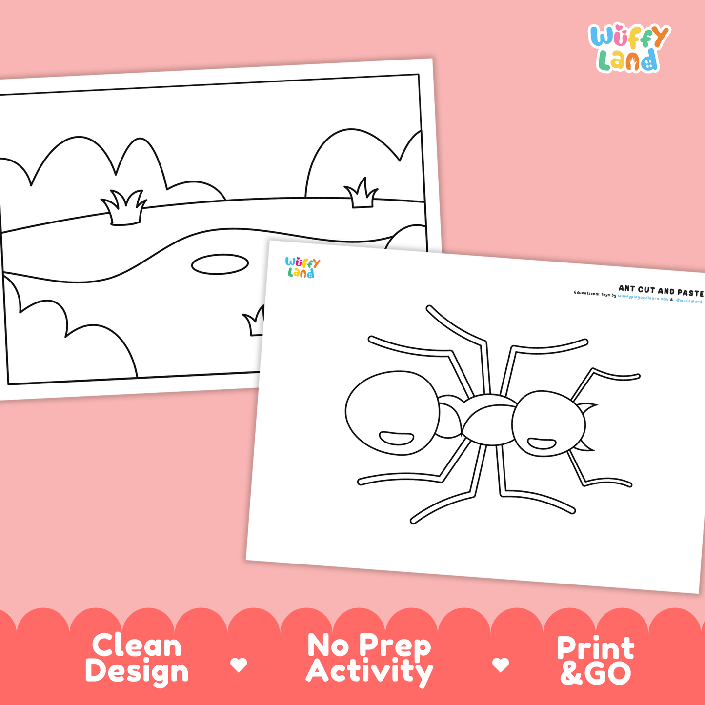 Ant Cut and Paste Craft | Ant Craft Coloring Page & Insect Activity