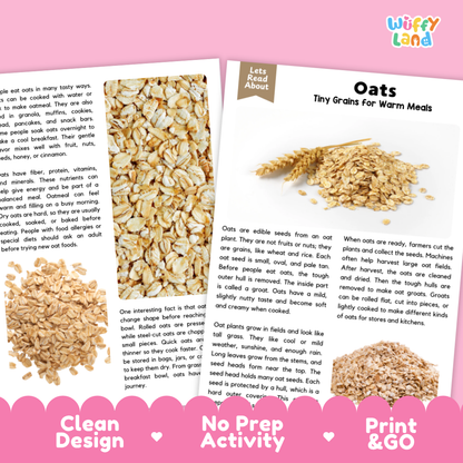 Oats Reading Passage and Comprehension Questions Worksheets with Answer Key