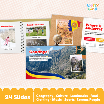 Andorra Country Study Kid Friendly Geography & Culture PDF Slides