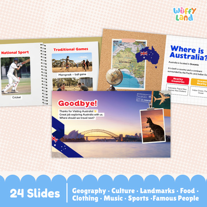 Australia Country Study Kid Friendly Geography & Culture PDF Slides