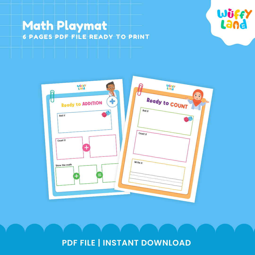 Math Playmat for Kids – Hands-On Math Activities - Addition, Subtraction, &amp; Comparison