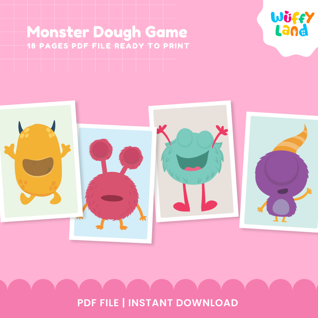 Aktivitas Tikar Playdough Monster - Permainan Adonan Motorik Halus untuk Anak