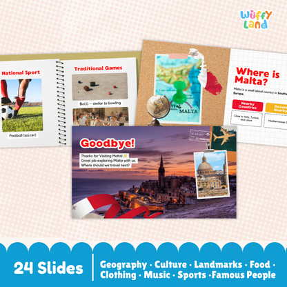 Malta Country Study Kid Friendly Geography & Culture PDF Slides