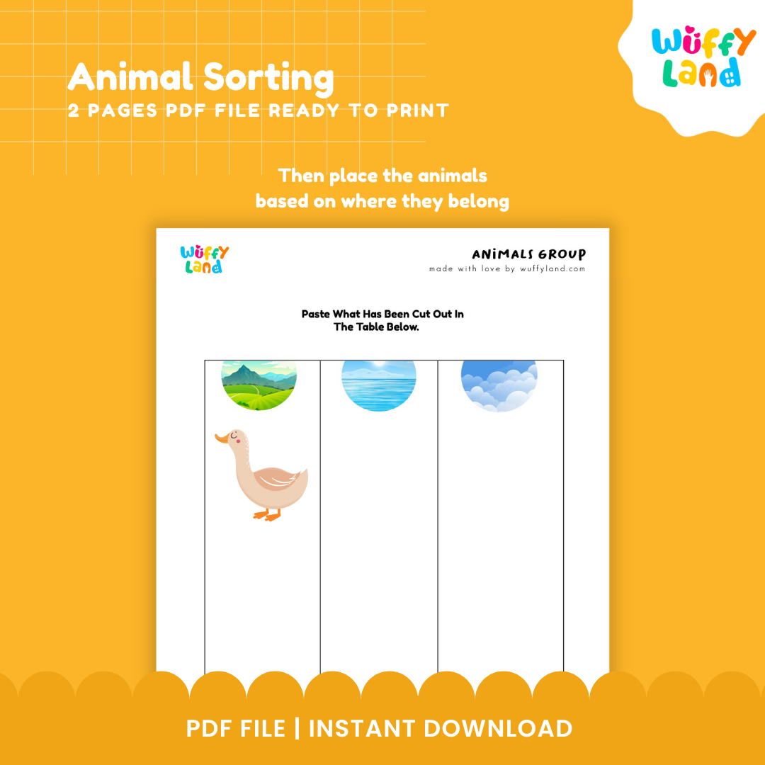 Animal Sorting (Air, water and land)