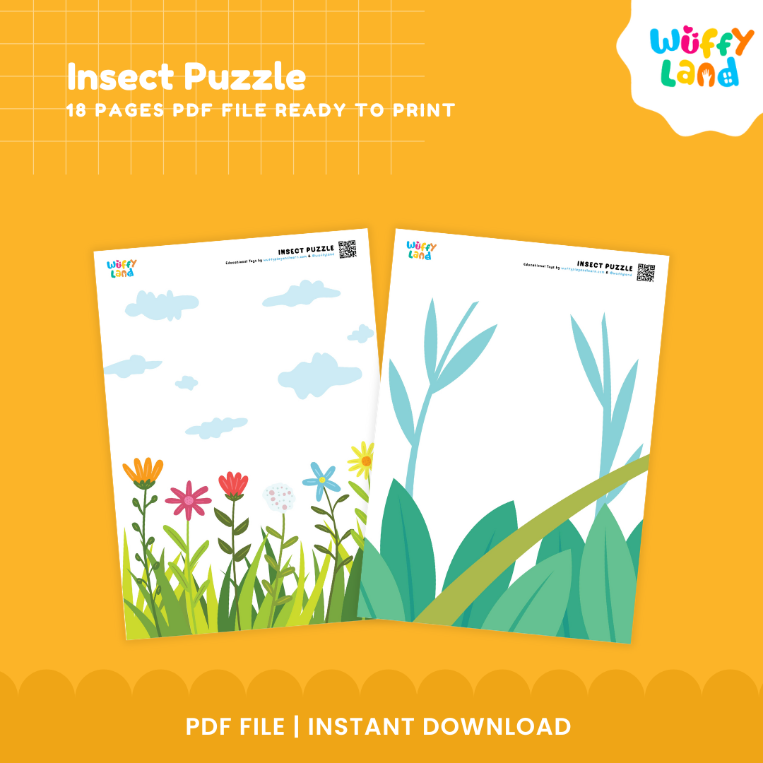 Insect Puzzle Activity Sheets for Kids -  Fun & Educational!