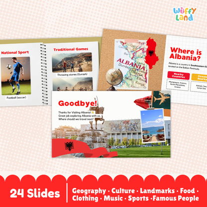 Albania Country Study Kid Friendly Geography & Culture PDF Slides