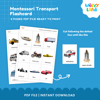 Montessori Transport Flashcard