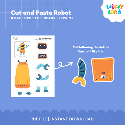 Membuat Robot Potong dan Tempel - Aktivitas Robot yang Dapat Dicetak untuk Anak-Anak